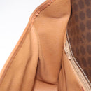 CELINE Macadam Canvas Shoulder Bag PVC Leather Brown Auth 115447-20
