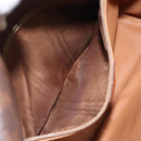 CELINE Macadam Canvas Shoulder Bag PVC Leather Brown Auth 115447-11