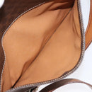 CELINE Macadam Canvas Shoulder Bag PVC Leather Brown Auth 115447-21