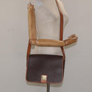 CELINE Macadam Canvas Shoulder Bag PVC Leather Brown Auth 115447-22
