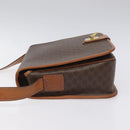 CELINE Macadam Canvas Shoulder Bag PVC Leather Brown Auth 115447-4
