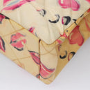 CHANEL Matelasse Chain Lip Tote Bag Enamel Beige CC Auth 115470A-11