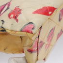 CHANEL Matelasse Chain Lip Tote Bag Enamel Beige CC Auth 115470A-15