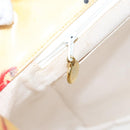 CHANEL Matelasse Chain Lip Tote Bag Enamel Beige CC Auth 115470A-18