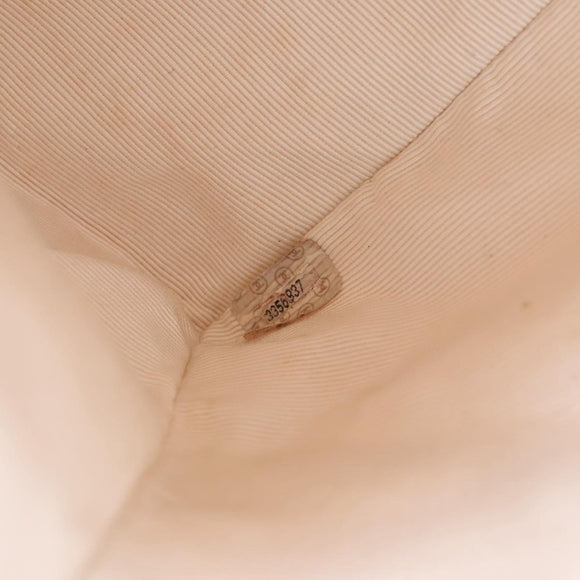 CHANEL Matelasse Chain Lip Tote Bag Enamel Beige CC Auth 115470A