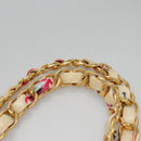 CHANEL Matelasse Chain Lip Tote Bag Enamel Beige CC Auth 115470A-8