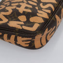 LOUIS VUITTON Monogram Graffiti Pochette Accessoires Orange M92193 Auth 115496-15