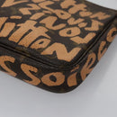 LOUIS VUITTON Monogram Graffiti Pochette Accessoires Orange M92193 Auth 115496-16