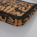 LOUIS VUITTON Monogram Graffiti Pochette Accessoires Orange M92193 Auth 115496-18