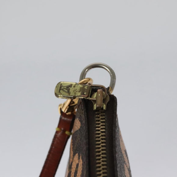 LOUIS VUITTON Monogram Graffiti Pochette Accessoires Orange M92193 Auth 115496