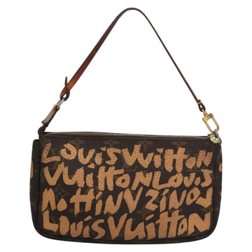 LOUIS VUITTON Monogram Graffiti Pochette Accessoires Orange M92193 Auth 115496 - 0