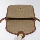 CELINE Macadam Canvas Shoulder Bag PVC Leather Beige Brown gold Auth 115531-20