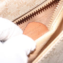 CELINE Macadam Canvas Shoulder Bag PVC Leather Beige Brown gold Auth 115531-23