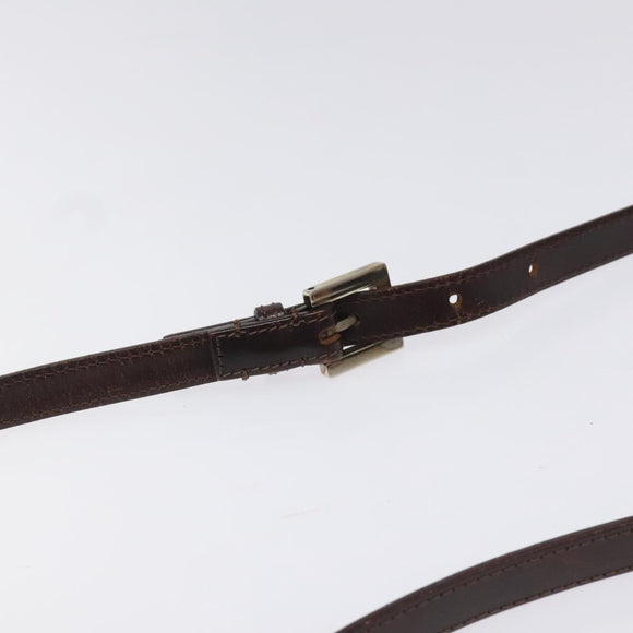 FENDI Zucca Canvas Shoulder Bag Brown Black Auth 115538