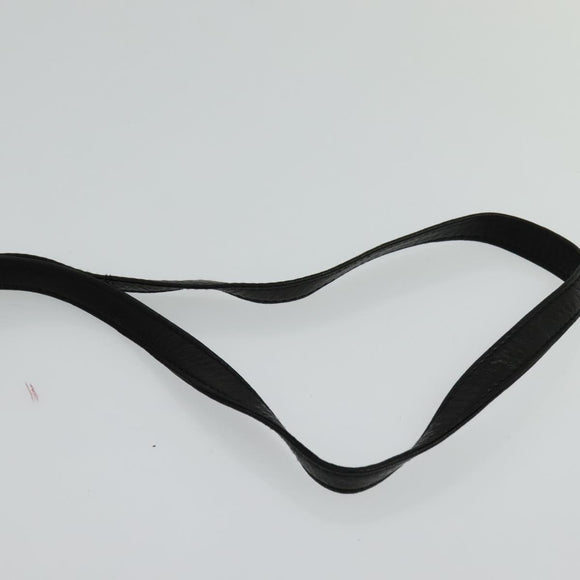 BALLY Hand Bag Leather Black Gold Auth 115539