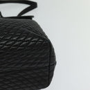 BALLY Hand Bag Leather Black Gold Auth 115539-15