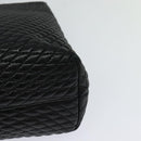 BALLY Hand Bag Leather Black Gold Auth 115539-17