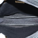 Christian Dior Chain Shoulder Bag Leather Black Gold Auth 115545-11