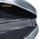 Christian Dior Chain Shoulder Bag Leather Black Gold Auth 115545-17