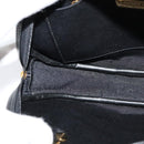 Christian Dior Chain Shoulder Bag Leather Black Gold Auth 115545-18