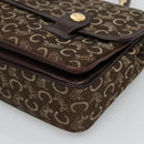 CELINE C Sulky Hand Bag Brown Gold Auth 115556-10