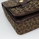 CELINE C Sulky Hand Bag Brown Gold Auth 115556-11