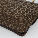 CELINE C Sulky Hand Bag Brown Gold Auth 115556-12