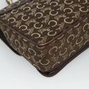 CELINE C Sulky Hand Bag Brown Gold Auth 115556-13
