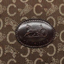 CELINE C Sulky Hand Bag Brown Gold Auth 115556-14