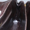 CELINE C Sulky Hand Bag Brown Gold Auth 115556-17