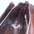 CELINE C Sulky Hand Bag Brown Gold Auth 115556-18