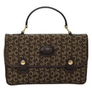 CELINE C Sulky Hand Bag Brown Gold Auth 115556-2