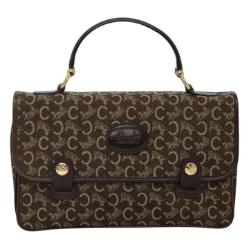 CELINE C Sulky Hand Bag Brown Gold Auth 115556 - 0