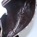 CELINE C Sulky Hand Bag Brown Gold Auth 115556-20