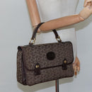 CELINE C Sulky Hand Bag Brown Gold Auth 115556-21