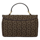 CELINE C Sulky Hand Bag Brown Gold Auth 115556-3