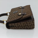 CELINE C Sulky Hand Bag Brown Gold Auth 115556-4