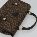 CELINE C Sulky Hand Bag Brown Gold Auth 115556-6