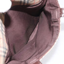 BURBERRY Nova Check Tote Bag Canvas Leather Beige Brown gold Auth 115568-21