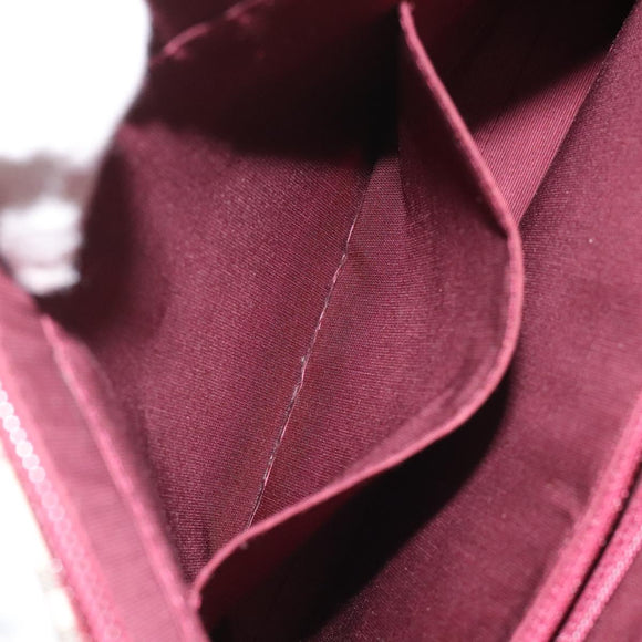 BURBERRY Nova Check Tote Bag Canvas Leather Beige Red gold Auth 115569