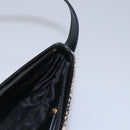 BURBERRY Nova Check Shoulder Bag Wool Suede Leather Beige Black gold Auth 115571-18