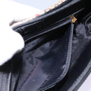 BURBERRY Nova Check Shoulder Bag Wool Suede Leather Beige Black gold Auth 115571-12