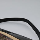 BURBERRY Nova Check Shoulder Bag Wool Suede Leather Beige Black gold Auth 115571-8