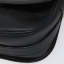 CELINE Shoulder Bag Leather Black Auth 115579-14