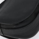 CELINE Shoulder Bag Leather Black Auth 115579-9