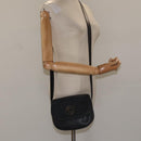 CELINE Shoulder Bag Leather Black Auth 115579-23