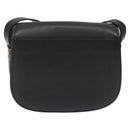 CELINE Shoulder Bag Leather Black Auth 115579-2
