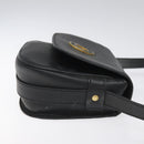 CELINE Shoulder Bag Leather Black Auth 115579-3