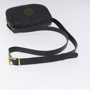 CELINE Shoulder Bag Leather Black Auth 115579-7