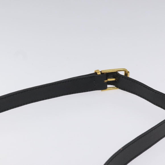 CELINE Shoulder Bag Leather Black Auth 115579